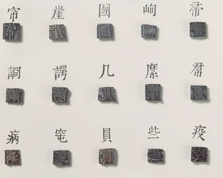 Blocos de impressão de caracteres Kyemi, c.1403 (bronze)